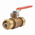 Sharkbite® 22185-0000LF Ball Valve, 3/4 in Nominal, Push-Fit End Style, Brass Body, Full Port, EPDM Softgoods, Import