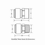 Sharkbite® 22441LF Water Heater Installation Kit, Import