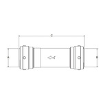 Sharkbite® SB0635 2XL Large Diameter Slip Coupling, 1-1/4 in Nominal, Push-Fit End Style, Brass, Import
