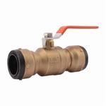 Sharkbite® SBBV35 2XL Large Diameter Ball Valve, 1-1/4 in Nominal, Push-Fit End Style, Brass Body, Full Port, Import