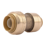 Sharkbite® U009LF Pipe Reducing Coupling, 3/8 x 1/2 in Nominal, Push-Fit End Style, Brass, Import