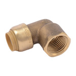 Sharkbite® UR454 Tee, 3/4 x 1/2 x 1/2 in Nominal, Push-to-Connect End Style, Lead-Free DZR Brass