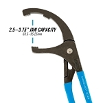 Channellock® 212 Oil Filter/PVC Plier, 4-1/4 in, 2.52 in High Carbon Steel Jaw, 12 in OAL