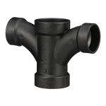 2" x 2" x 1-1/2" x 1-1/2" ABS Fixture Tee