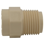 Charlotte CTS 02109 0600 Adapter, 1/2 in Nominal, MNPT x Socket End Style, CPVC, Domestic