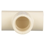 Charlotte CTS 02400 0600 Tee, 1/2 in Nominal, Socket End Style, CPVC, Domestic