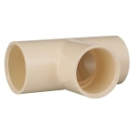 Charlotte CTS 02400 1400 Tee, 1-1/2 in Nominal, Socket End Style, CPVC, Domestic