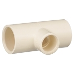 Charlotte CTS 02400 1800 Reducing Tee, 3/4 x 3/4 x 1/2 in Nominal, Socket End Style, CPVC, Domestic