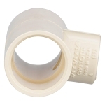 Charlotte CTS 02400 1800 Reducing Tee, 3/4 x 3/4 x 1/2 in Nominal, Socket End Style, CPVC, Domestic