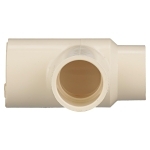 Charlotte CTS 02400 2300 Reducing Tee, 1 x 3/4 x 3/4 in Nominal, Socket End Style, CPVC, Domestic