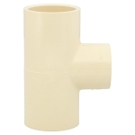 Charlotte CTS 02400 3100 Reducing Tee, 1-1/4 x 1-1/4 x 1 in Nominal, Socket End Style, CPVC, Domestic