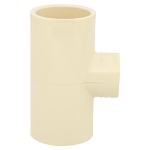 Charlotte CTS 02400 6200 Reducing Tee, 1-1/2 x 1-1/2 x 1 in Nominal, Socket End Style, CPVC, Domestic