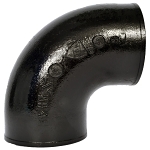 Charlotte NH 00004 1600 1/4 DWV Pipe Bend, 6 in Nominal, Spigot End Style, Cast Iron, Black, Domestic