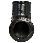 Charlotte NH 00004A 1200 Tapped 1/4 DWV Pipe Bend, 2 x 1-1/2 in Nominal, Spigot End Style, Cast Iron, Black, Domestic