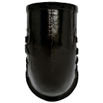 Charlotte NH 00004A 1200 Tapped 1/4 DWV Pipe Bend, 2 x 1-1/2 in Nominal, Spigot End Style, Cast Iron, Black, Domestic