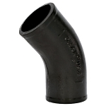 Charlotte NH 00012 0600 Long 1/8 DWV Pipe Bend, 1-1/2 in Nominal, Spigot End Style, Cast Iron, Black, Domestic