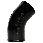 Charlotte NH 00012 0600 Long 1/8 DWV Pipe Bend, 1-1/2 in Nominal, Spigot End Style, Cast Iron, Black, Domestic