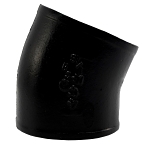 Charlotte NH 00014 1200 1/16 DWV Pipe Bend, 4 in Nominal, Spigot End Style, Cast Iron, Black, Domestic