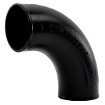 Charlotte NH 00016 1000 Pipe Short Sweep, 4 in Nominal, Spigot End Style, Cast Iron, Black, Domestic