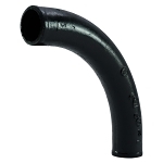 Charlotte NH 00018 0800 Long Sweep 90 deg DWV Pipe Bend, 2 in Nominal, Spigot End Style, Cast Iron, Black, Domestic