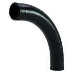Charlotte NH 00018 1000 Long Sweep 1/4 DWV Pipe Bend, 3 in Nominal, Spigot End Style, Cast Iron, Black, Domestic