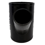 Charlotte NH 00020 1600 Pipe Wye-Branch, Fitting/Connector: Reducing Wye, 4 x 4 x 2 in Nominal, Spigot End Style, Cast Iron, Black, Domestic