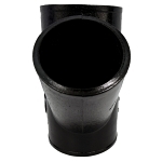 Charlotte NH 00020 1800 Pipe Wye-Branch, Fitting/Connector: Reducing Wye, 4 x 4 x 3 in Nominal, Spigot End Style, Cast Iron, Black, Domestic