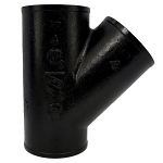Charlotte NH 00020 2000 Pipe Wye-Branch, Fitting/Connector: Wye, 4 in Nominal, Spigot End Style, Cast Iron, Black, Domestic