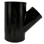 Charlotte NH 00020 3400 Pipe Wye-Branch, Fitting/Connector: Reducing Wye, 6 x 6 x 4 in Nominal, Spigot End Style, Cast Iron, Black, Domestic