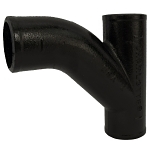 Charlotte NH 00022 0600 Combination Wye, Fitting/Connector: Wye, 1-1/2 in Nominal, Spigot End Style, Cast Iron, Black, Domestic