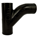 Charlotte NH 00022 1000 Combination Wye, Fitting/Connector: Wye, 2 in Nominal, Spigot End Style, Cast Iron, Black, Domestic