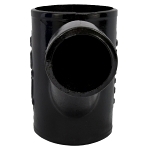 Charlotte NH 00022 1800 Combination Wye, Fitting/Connector: Reducing Wye, 4 x 4 x 2 in Nominal, Spigot End Style, Cast Iron, Black, Domestic
