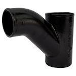 Charlotte NH 00022 2000 Combination Wye, Fitting/Connector: Reducing Wye, 4 x 4 x 3 in Nominal, Spigot End Style, Cast Iron, Black, Domestic