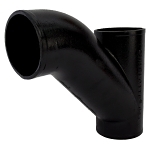 Charlotte NH 00022 2200 Combination Wye, Fitting/Connector: Wye, 4 in Nominal, Spigot End Style, Cast Iron, Black, Domestic