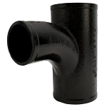 Charlotte NH 00028 1400 Sanitary Tee, 3 x 3 x 2 in, Spigot, Cast Iron, Black, Domestic