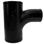Charlotte NH 00028 1400 Sanitary Tee, 3 x 3 x 2 in, Spigot, Cast Iron, Black, Domestic