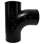Charlotte NH 00028 1600 Sanitary Tee, 3 in, Spigot, Cast Iron, Black, Domestic