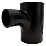 Charlotte NH 00028 1800 Sanitary Tee, 4 x 4 x 2 in, Spigot, Cast Iron, Black, Domestic