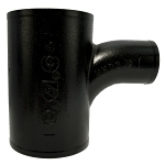 Charlotte NH 00028 1800 Sanitary Tee, 4 x 4 x 2 in, Spigot, Cast Iron, Black, Domestic