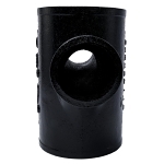 Charlotte NH 00030 1000 Sanitary Cross, 3 x 3 x 2 x 2 in, Spigot, Cast Iron, Black, Domestic