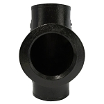 Charlotte NH 00036 0800 Test Tee, 3 in, Spigot x Spigot x FNPT, Cast Iron, Black, Domestic