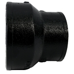 Charlotte NH 00040A 1400 Short Pipe Reducer, 4 x 3 in, Spigot, Cast Iron, Black, Domestic