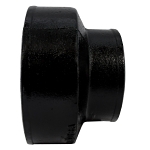 Charlotte NH 00040A 2600 Short Pipe Reducer, 6 x 4 in, Spigot, Cast Iron, Black, Domestic