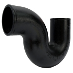 Charlotte NH 00042 1000 Long P-Trap, 3 in, Spigot, Cast Iron, Black, Domestic
