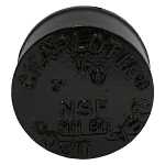 Charlotte NH 00050 1000 Blind Plug, 3 in Nominal, Spigot End Style, Cast Iron, Black, Domestic