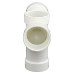 Charlotte PVC 00500 1200, DWV Double Fixture Fitting/Connector, 2 x 2 x 1-1/2 x 1-1/2 in nominal, Hub end style, SCH 40/STD, PVC, Domestic