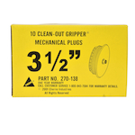 Cherne® Clean-Out Gripper® 270138 Mechanical Pipe Plug, 3-1/2 in Pipe, 2.2 in L, 17 psi Back Working, ABS, Black, Import