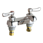 Chicago Faucet® 802-ABCP Lavatory Sink Faucet, Polished Chrome, 2 Handles, 2.2 gpm Flow Rate