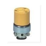 EATON Arrow Hart™ 2887-BOX Straight Blade Connector, 125 V AC, 15 A, 2 Poles, 3 Wires, Yellow