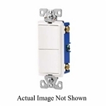 EATON Arrow Hart™ 7728V-SP-L Decorator Switch/Switch Combination Switch, 120/277 V AC, 15 A, 1 Poles
